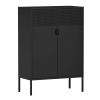 Steel lockers, adjustable laminates, side cabinets, shoe cabinets, lockers black