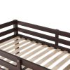 Twin Loft Bed with built-in desk,Espresso