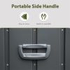 160 Gallon Outdoor Storage Deck Box Waterproof, Large Patio Storage Bin for Outside Cushions, Throw Pillows, Garden Tools, Lockable (Dark Gray)