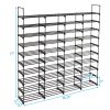 10 Tiers Shoe Rack Storage Organizer Shoe Shelf Organizer for Entryway Holds 80 Pairs Shoe, Stackable Shoe Cabinet Shoe Rack