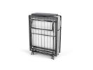 Metal Folding Bed Frame with Foam Mattress of Pockets, Easy Storage and Movable with 4 Castors