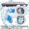 Compact Twin Tub with Built-in Drain Pump XPB35-ZK35 14.3(7.7 6.6)lbs Semi-automatic Gray Cover Washing Machine