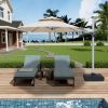 11 ft. Octagon Aluminum 360-Degree Cantilever Patio Umbrella with Umbrella Cover