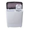 Compact Twin Tub with Built-in Drain Pump XPB35-ZK35 14.3(7.7 6.6)lbs Semi-automatic Gray Cover Washing Machine