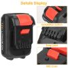 2 Packs 12V Li-ion Power Tool Battery Replacement Compatible with Dewalt